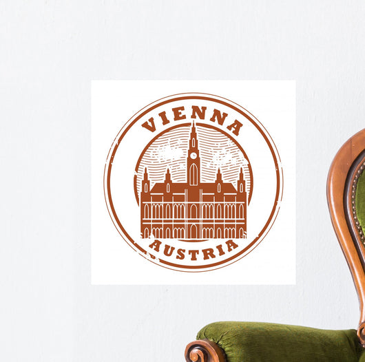 Vienna Austria Grunge Stamp Wall Decal