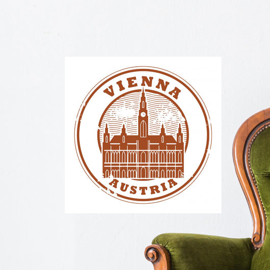 Vienna Austria Grunge Stamp Wall Decal