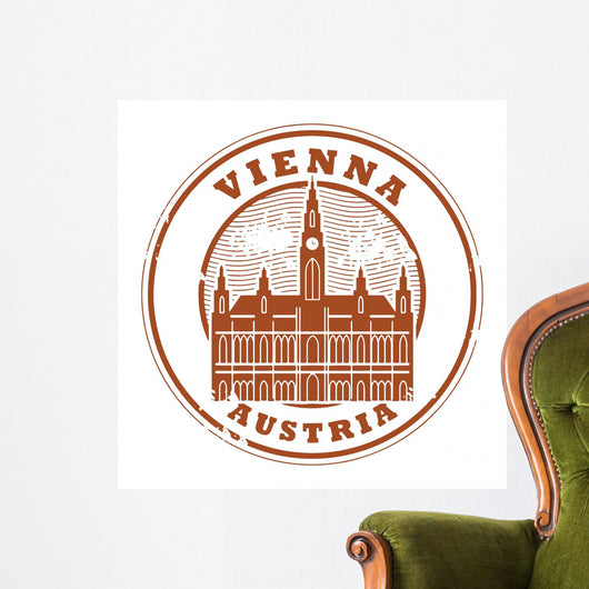 Vienna Austria Grunge Stamp Wall Decal
