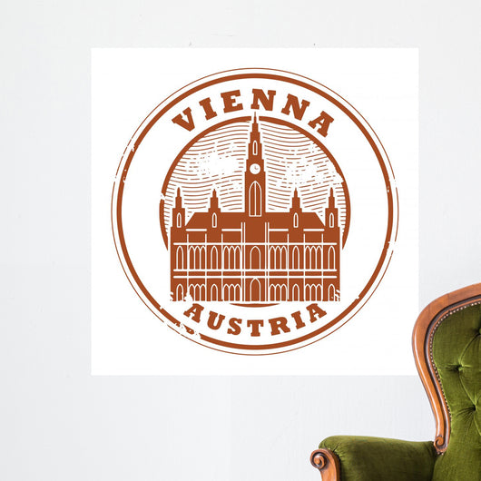 Vienna Austria Grunge Stamp Wall Decal