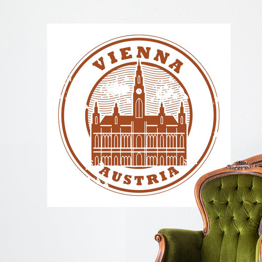 Vienna Austria Grunge Stamp Wall Decal