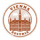 Vienna Austria Grunge Stamp Wall Decal