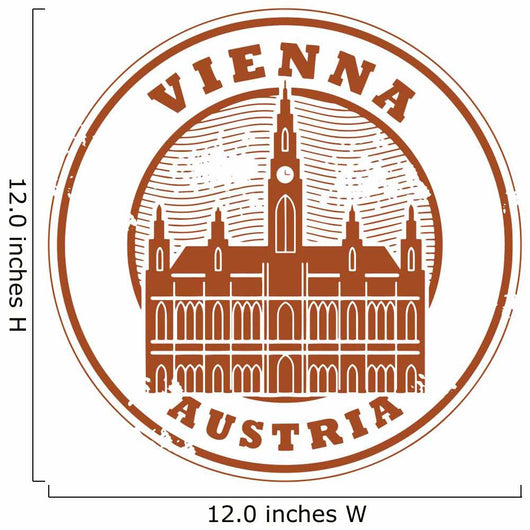 Vienna Austria Grunge Stamp Wall Decal