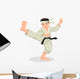 Cartoon illustration of karate boy Wall Decal