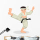 Cartoon illustration of karate boy Wall Decal