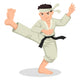 Cartoon illustration of karate boy Wall Decal