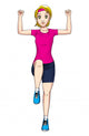 Cartoon illustration of a woman aerobic exercising Wall Decal
