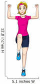 Cartoon illustration of a woman aerobic exercising Wall Decal