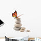 Balanced Stones with Butterfly