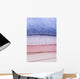 Blue White and Pink Towel in Bath Wall Mural