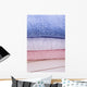 Blue White and Pink Towel in Bath Wall Mural