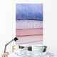 Blue White and Pink Towel in Bath Wall Mural