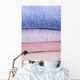 Blue White and Pink Towel in Bath Wall Mural
