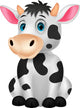 Cute Cow Sitting
