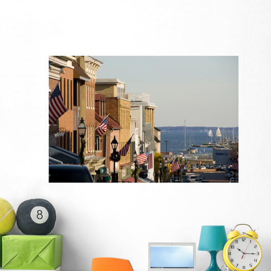 Annapolis Maryland Main Street Wall Mural