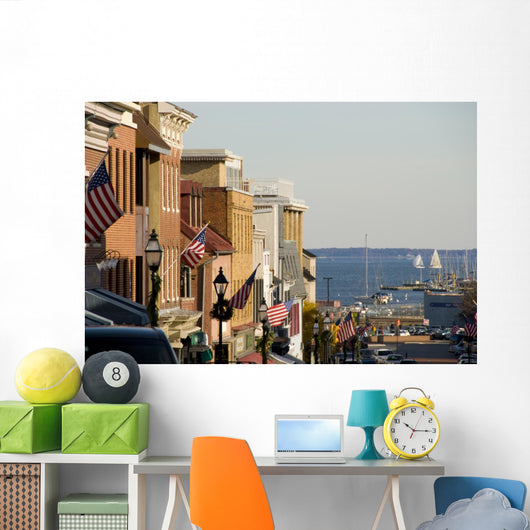 Annapolis Maryland Main Street Wall Mural