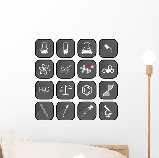 Chemistry Icons Wall Decal