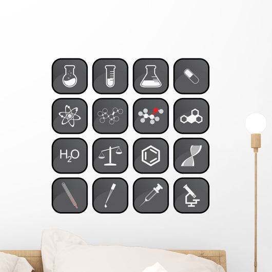 Chemistry icons Wall Decal