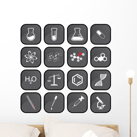Chemistry icons Wall Decal