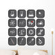 Chemistry icons Wall Decal