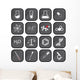 Chemistry icons Wall Decal