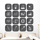 Chemistry icons Wall Decal
