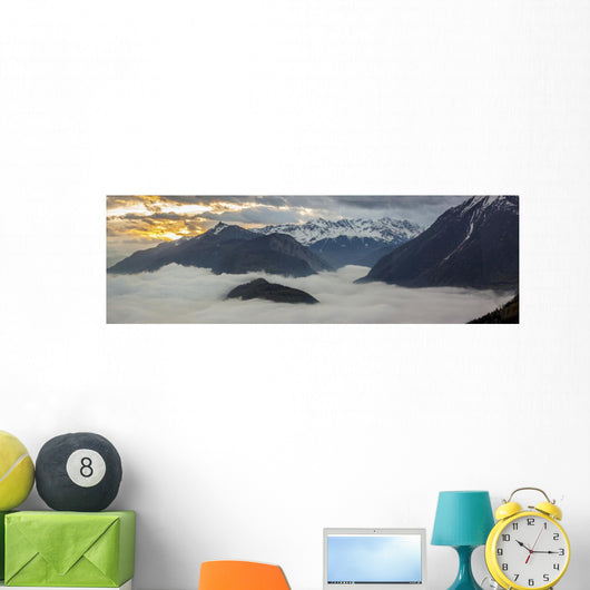 Panoramic Rhone Valley Switzerland Wall Mural