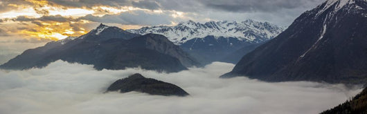 Panoramic Rhone Valley Switzerland Wall Mural
