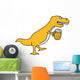 Funny Drunken Oktoberfest T-rex Wall Mural