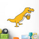 Funny Drunken Oktoberfest T-rex Wall Mural