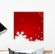 Abstract Snow Flakes Red
