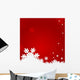 Abstract Snow Flakes Red