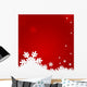 Abstract Snow Flakes Red