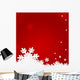 Abstract Snow Flakes Red