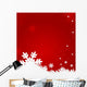 Abstract Snow Flakes Red