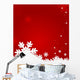 Abstract Snow Flakes Red