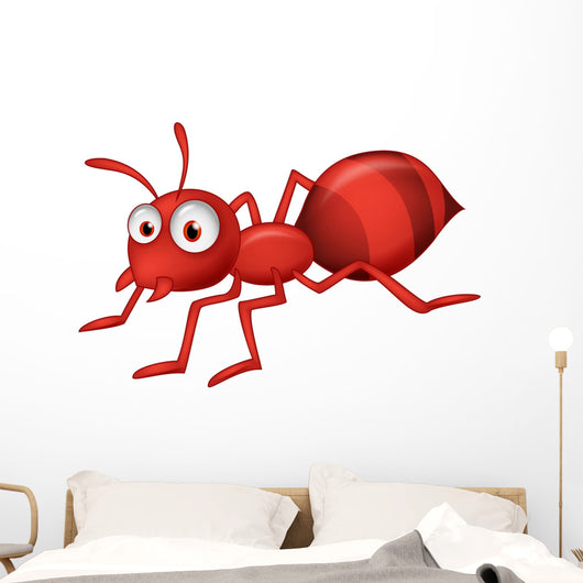 Cute ant cartoon Wall Decal