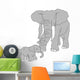Elephants Wall Mural
