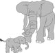 Elephants Wall Mural