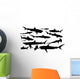 massive shark silhouette Wall Decal