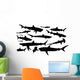 massive shark silhouette Wall Decal
