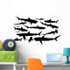 massive shark silhouette Wall Decal