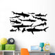 massive shark silhouette Wall Decal