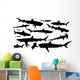 massive shark silhouette Wall Decal