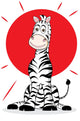 Zebra with Sun Funny