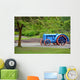 Blue and Orange Tractor Wall Mural