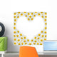 Heart Frame Daisies Wall Mural