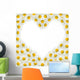 Heart Frame Daisies Wall Mural