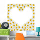 Heart Frame Daisies Wall Mural