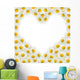 Heart Frame Daisies Wall Mural
